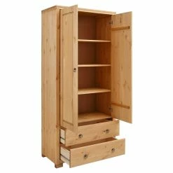 80x178x40 Kiefernholz Schrank 2-türig - Vinidad 9 80x178x40 Kiefernholz Schrank 2-türig - Vinidad -Wohnen Shop 80x178x40 kiefernholz schrank 2 tuerig 2 schubladen vinidad 02