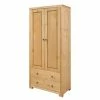 80x178x40 Kiefernholz Schrank 2-türig - Vinidad -Wohnen Shop 80x178x40 kiefernholz schrank 2 tuerig 2 schubladen vinidad f