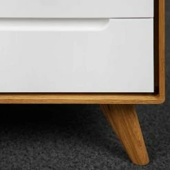 90x180x45 Kompakter Kleiderschrank Aus Wildeiche - Diesta -Wohnen Shop 90x180x45 kompakter kleiderschrank aus wildeiche massivholz mdf weiss diesta 02