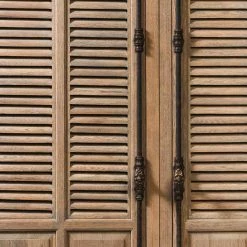 Antiker Eiche Drehtürenschrank Taunton Mit Lamellentüren 11 Antiker Eiche Drehtürenschrank Taunton Mit Lamellentüren -Wohnen Shop antiker eiche drehtuerenschrank mit lamellentueren taunton 03