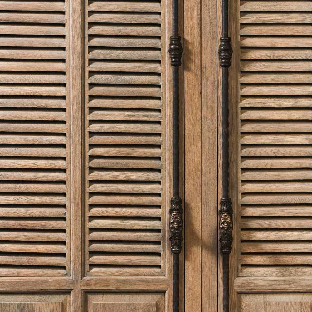 Antiker Eiche Drehtürenschrank Taunton Mit Lamellentüren 6 Antiker Eiche Drehtürenschrank Taunton Mit Lamellentüren – Bild 4