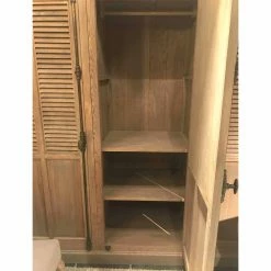 Antiker Eiche Drehtürenschrank Taunton Mit Lamellentüren 13 Antiker Eiche Drehtürenschrank Taunton Mit Lamellentüren -Wohnen Shop antiker eiche drehtuerenschrank mit lamellentueren taunton 05