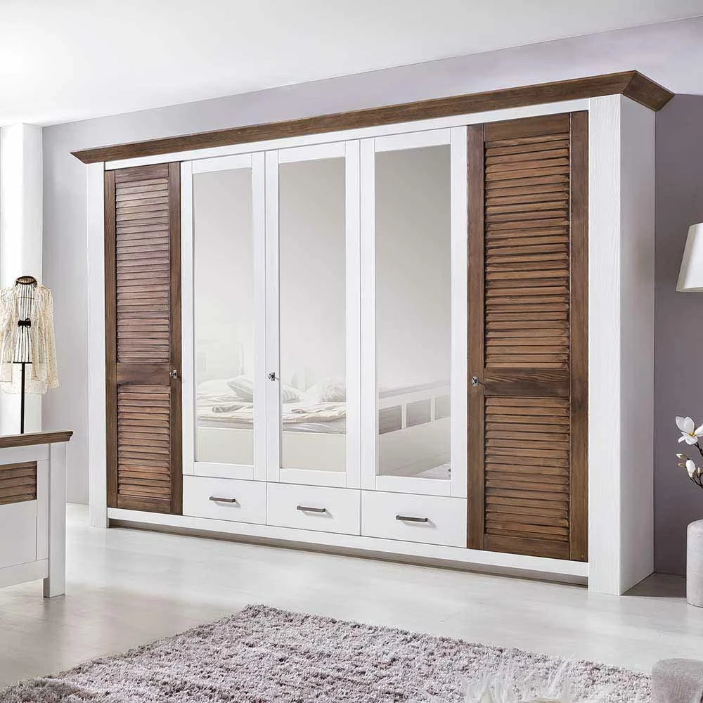 Breiter Drehtürenschrank Dubanos Im Landhausstil 4 Breiter Drehtürenschrank Dubanos Im Landhausstil – Bild 2