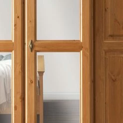 Country Style Kleiderschrank 312 Cm Breit - Vlota 13 Country Style Kleiderschrank 312 Cm Breit - Vlota -Wohnen Shop country style kleiderschrank 312 cm breit aus kiefer in eichefarben gebeizt vlota 05