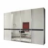 Design Schrank Mit Spiegel & Glas Front Hellgrau - Capolyna 2 Design Schrank Mit Spiegel & Glas Front Hellgrau - Capolyna -Wohnen Shop design schrank mit spiegel glas front hellgrau vier schwebetueren capolyna f