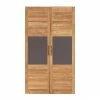 Doppeltür Kleiderschrank Aus Massivem Holz - Zaisan -Wohnen Shop doppeltuer kleiderschrank aus massivem holz wildeiche mit anthrazit zaisan f