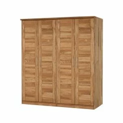 Drehtüren Kleiderschrank Cranos Aus Wildeiche Massivholz -Wohnen Shop drehtueren kleiderschrank wildeiche massivholz modern cranos 01