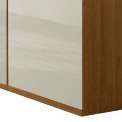 Drehtürenschrank Mit Glasfront In Beige - Emdsiva -Wohnen Shop drehtuerenschrank mit glasfront in beige korpus eiche emdsiva 03