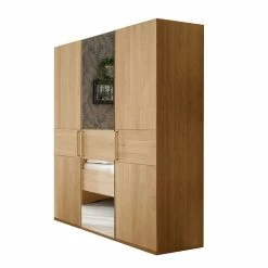 Eichefarbener Kleiderschrank In Drei Höhen - Emdsiva I