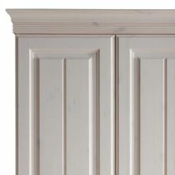 Eleganter Kleiderschrank In Weiß Gewachst - Beato -Wohnen Shop eleganter kleiderschrank in weiss gewachst aus kiefer massiv mit spiegel beato 04