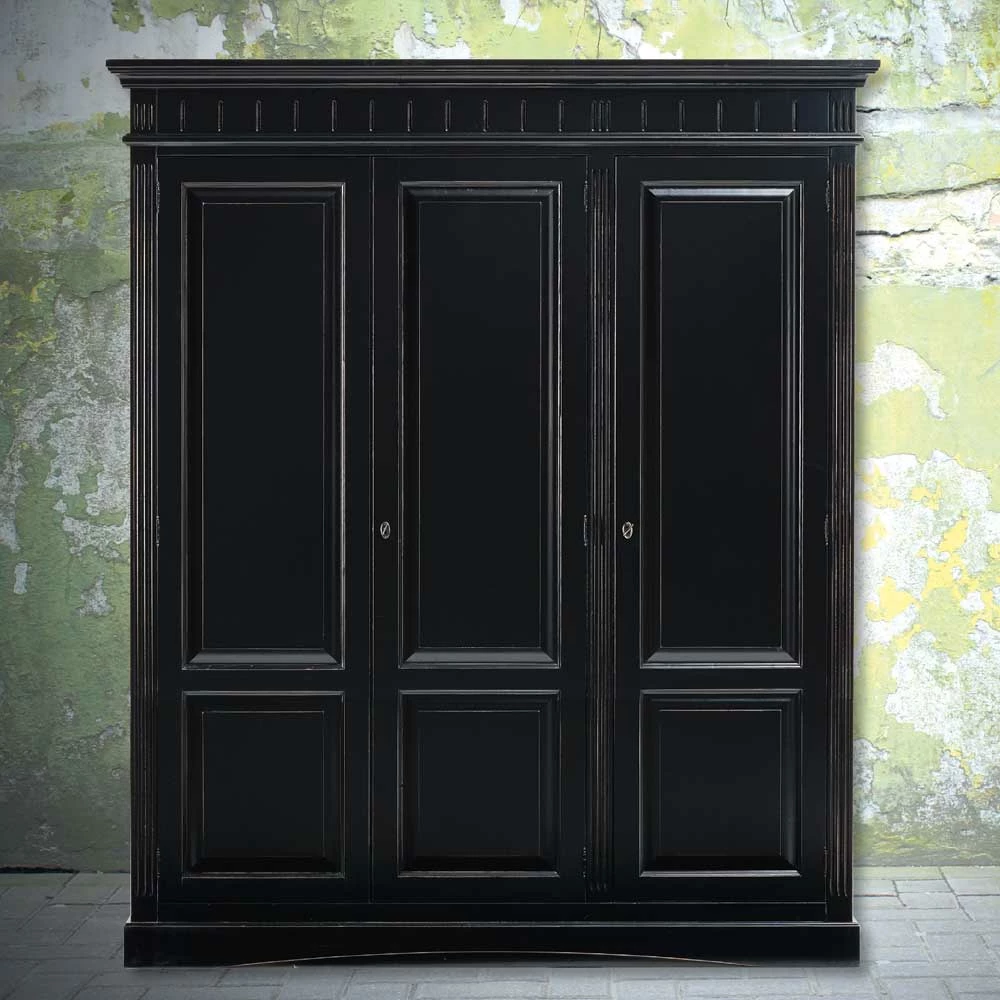 Fichte Kleiderschrank Miro In Schwarz 4 Fichte Kleiderschrank Miro In Schwarz – Bild 2