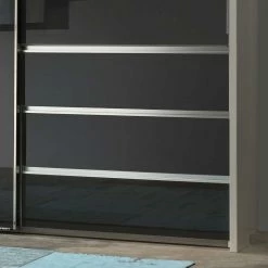 Glas Schwebetüren Schrank Mit 6 Schubladen - Apolon 13 Glas Schwebetüren Schrank Mit 6 Schubladen - Apolon -Wohnen Shop glas schwebetueren schrank mit 6 schubladen in anthrazit mit led licht apolon 05