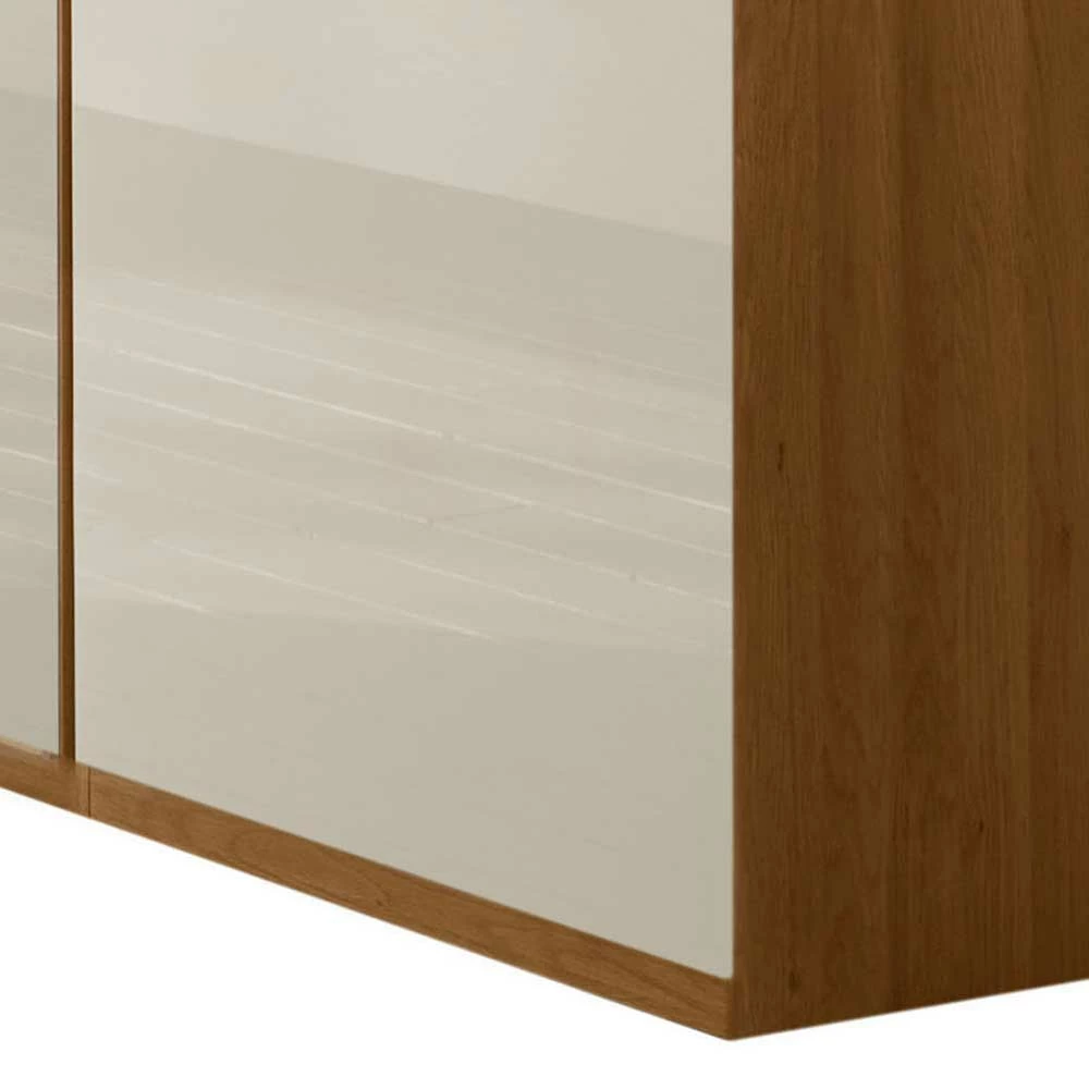 Glasfront Kleiderschrank In Beige & Eiche - Emdsiva 6 Glasfront Kleiderschrank In Beige & Eiche - Emdsiva – Bild 4