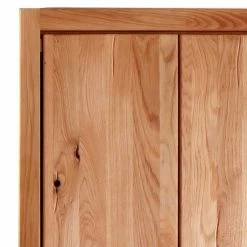Großer Falttüren-Kleiderschrank Aus Wildeiche - Zaisan -Wohnen Shop grosser falttueren kleiderschrank aus wildeiche holz massiv mit metallgriffen zaisan 02