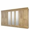 Großer Kleiderschrank 7-türig In Asteiche - Zamron -Wohnen Shop grosser kleiderschrank 7 tuerig in asteiche mit drei spiegeln zamron f
