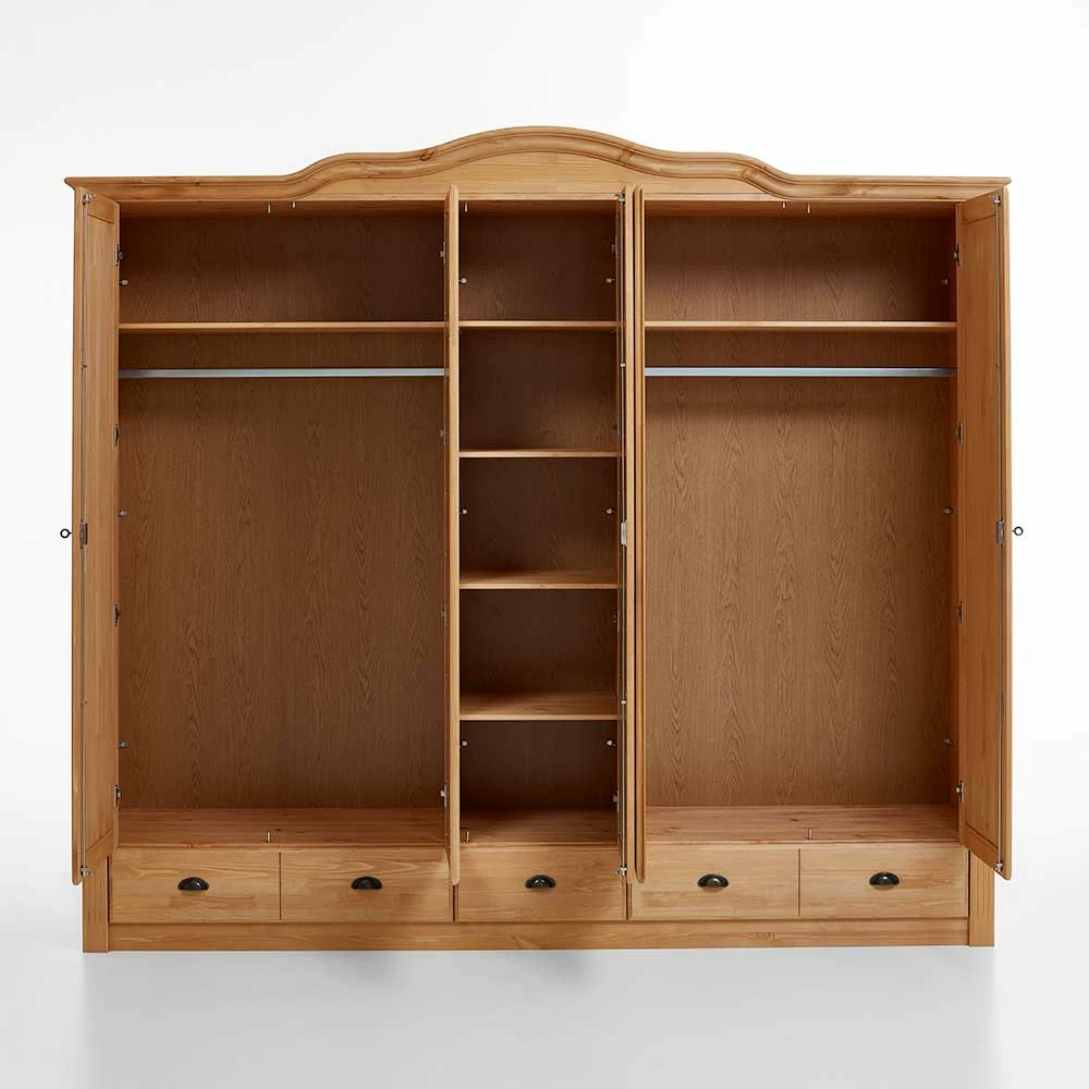 Großer Landhaus Kleiderschrank Aus Kiefer - Ulderan 6 Großer Landhaus Kleiderschrank Aus Kiefer - Ulderan – Bild 4