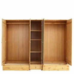 Großer Schlafzimmerschrank In Natur - Imressa -Wohnen Shop grosser schlafzimmerschrank in natur kiefernholz geoelt 245x191x59 imressa 03