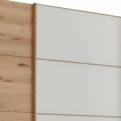 Hochwertiger Schlafzimmerschrank Mit Schwebetüren - Laros 11 Hochwertiger Schlafzimmerschrank Mit Schwebetüren - Laros -Wohnen Shop hochwertiger schlafzimmerschrank mit schwebetueren in weiss glas eiche bianco laros 03