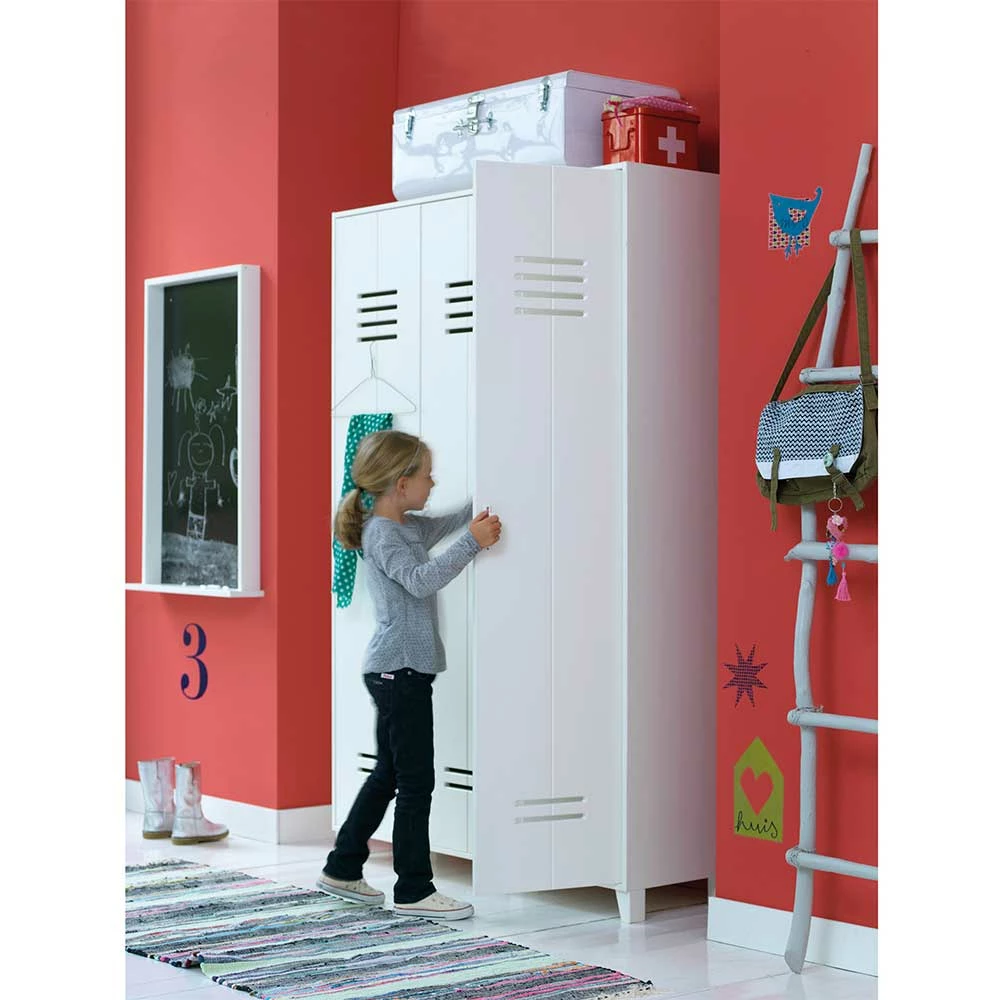 Holz Kleiderschrank In Spind Optik - Jakery 4 Holz Kleiderschrank In Spind Optik - Jakery – Bild 2