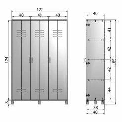 Holz Kleiderschrank In Spind Optik - Jakery 7 Holz Kleiderschrank In Spind Optik - Jakery -Wohnen Shop holz kleiderschrank in spind optik in weiss lackiert aus kiefer jakery 02