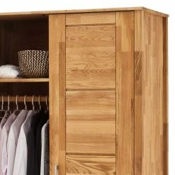 Holz Kleiderschrank Mit Inneneinrichtung - Memba -Wohnen Shop holz kleiderschrank mit inneneinrichtung aus wildeiche massiv memba 03