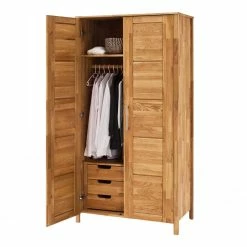 Holz Kleiderschrank Mit Inneneinrichtung - Memba