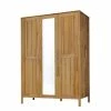 Holz Kleiderschrank Agacina Mit Spiegeltür -Wohnen Shop holz kleiderschrank spiegeltuer kernbuche teilmassiv agacina f