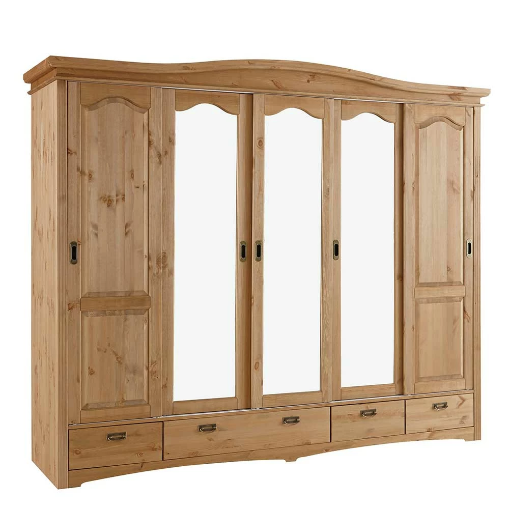 Holz Landhaus Schrank Mit Schiebetüren - Vocoja 3 Holz Landhaus Schrank Mit Schiebetüren - Vocoja