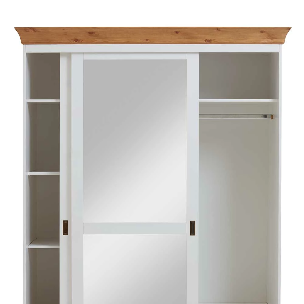 Holz Schrank Mit Schiebetüren & Spiegel - Sibiuta 6 Holz Schrank Mit Schiebetüren & Spiegel - Sibiuta – Bild 4