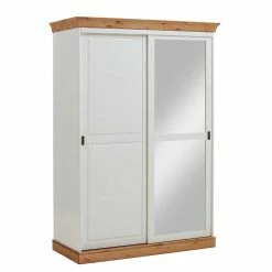 Holz Schrank Mit Schiebetüren & Spiegel - Sibiuta