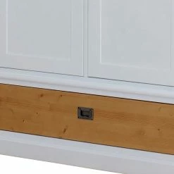 Holzkleiderschrank In Weiß & Eichefarben - Mancus -Wohnen Shop holzkleiderschrank in weiss eichefarben mit zwei schubladen drei tueren mancus 05