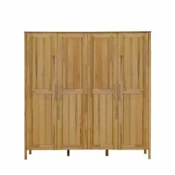 Kernbuche Kleiderschrank Agacina Mit 4 Türen -Wohnen Shop kernbuche kleiderschrank 4 tueren massiv agacina 02