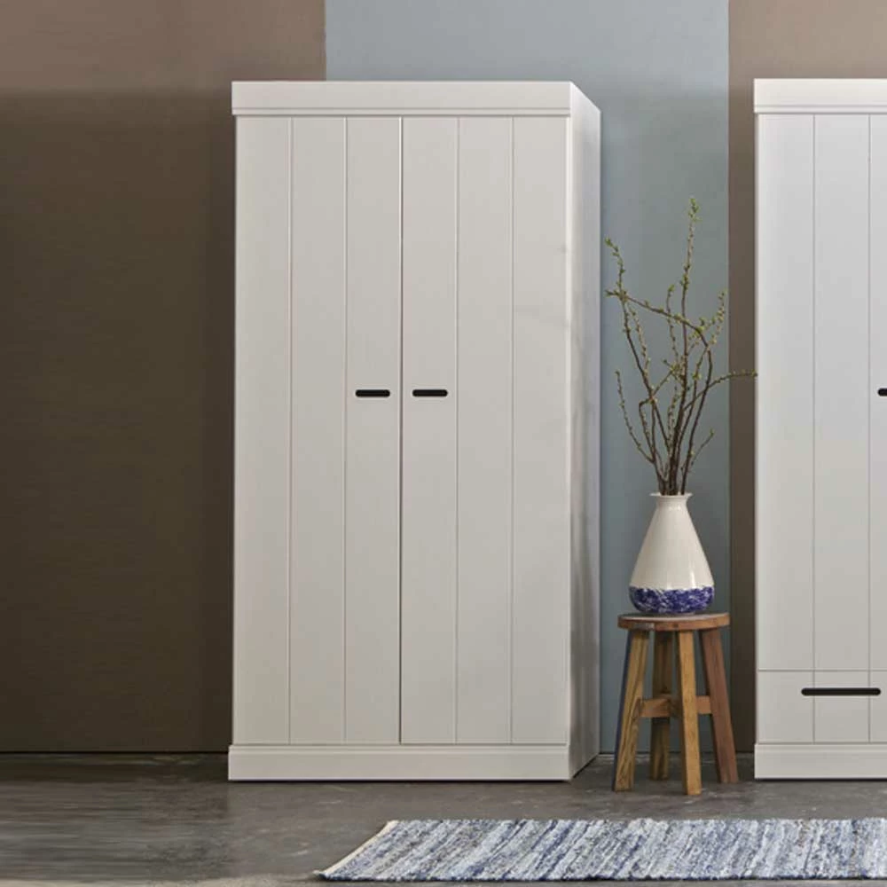 Kiefer Kleiderschrank Mattressa In Weiß 4 Kiefer Kleiderschrank Mattressa In Weiß – Bild 2