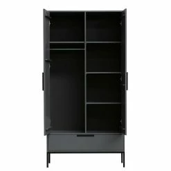 Kiefernholz Kleiderschrank In Grau - Uletria 11 Kiefernholz Kleiderschrank In Grau - Uletria -Wohnen Shop kiefernholz kleiderschrank in grau mit metallgriffen uletria 03