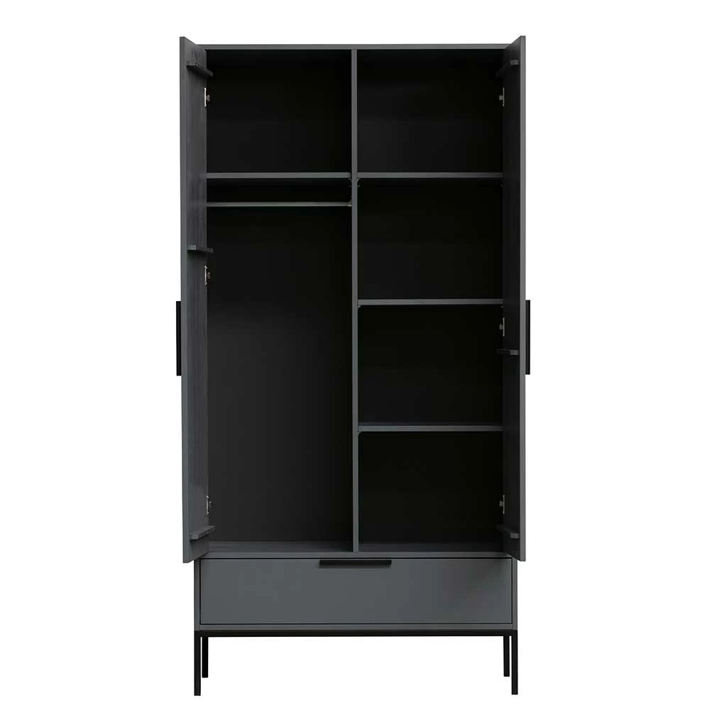 Kiefernholz Kleiderschrank In Grau - Uletria 6 Kiefernholz Kleiderschrank In Grau - Uletria – Bild 4