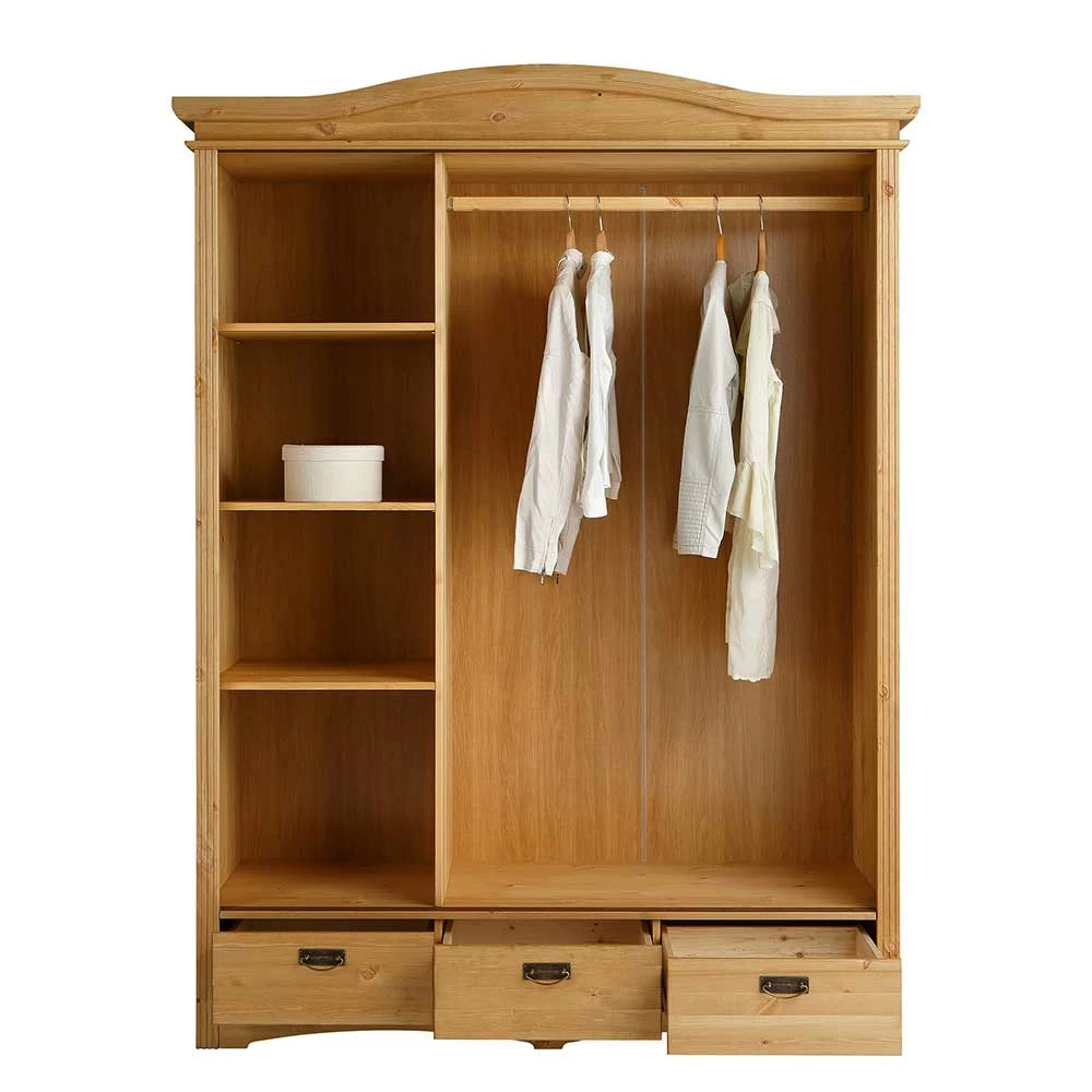 Kiefernholz Kleiderschrank In Natur Geölt - Vocoja 6 Kiefernholz Kleiderschrank In Natur Geölt - Vocoja – Bild 4