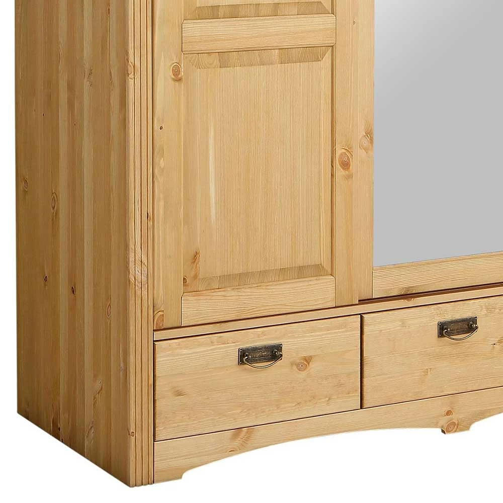 Kiefernholz Kleiderschrank In Natur Geölt - Vocoja 7 Kiefernholz Kleiderschrank In Natur Geölt - Vocoja – Bild 5