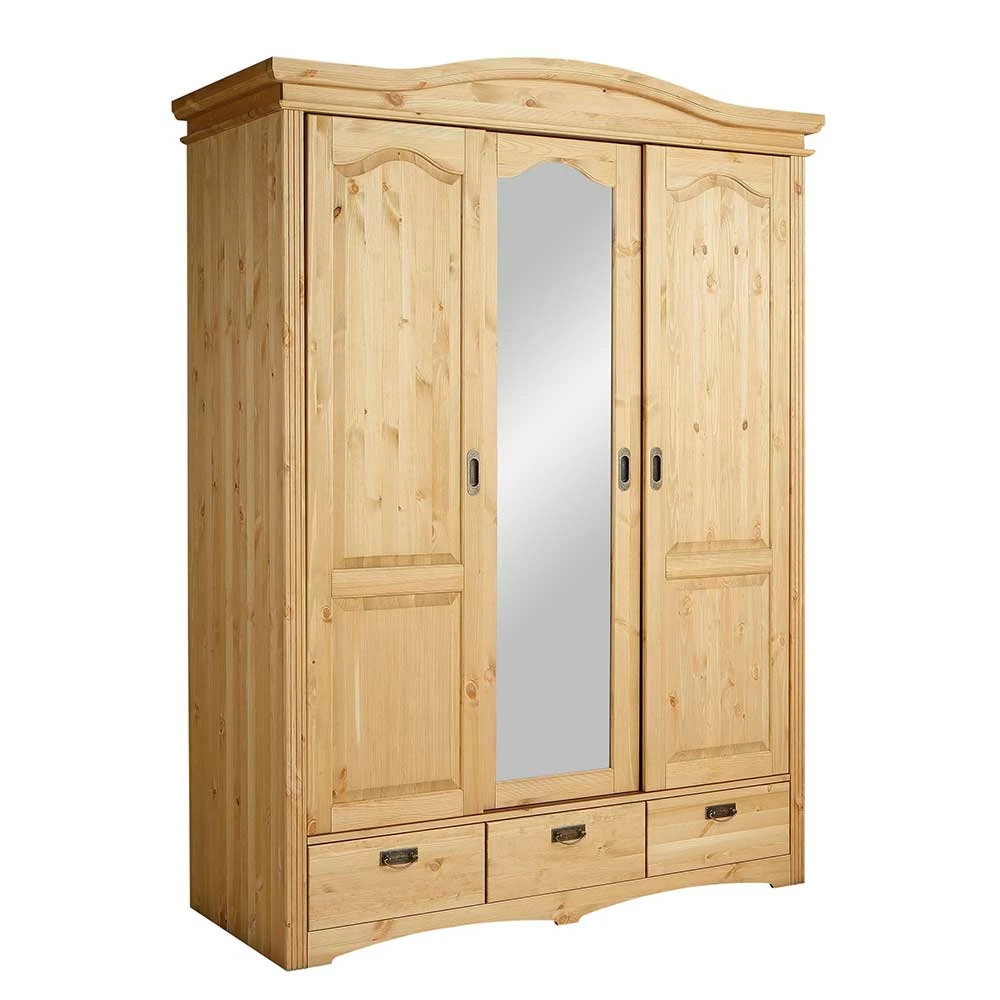 Kiefernholz Kleiderschrank In Natur Geölt - Vocoja 3 Kiefernholz Kleiderschrank In Natur Geölt - Vocoja