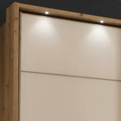 Kleiderschrank 250 Cm Breit Mit Zwei Höhen - Seharin -Wohnen Shop kleiderschrank 250 cm breit mit zwei hoehen drei schwebetueren seharin 04