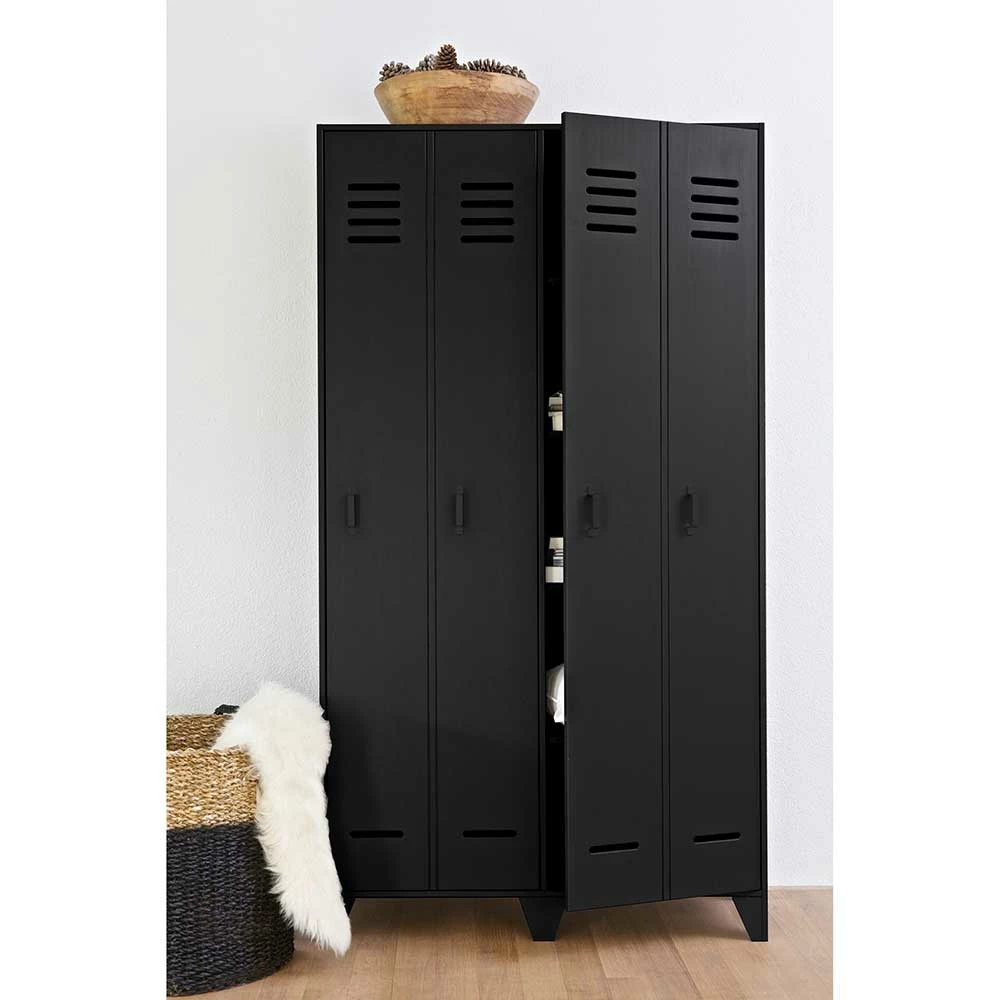 Kleiderschrank In Spind Optik Aus Holz Und Holzwerkstoff - Tivegos 4 Kleiderschrank In Spind Optik Aus Holz Und Holzwerkstoff - Tivegos – Bild 2