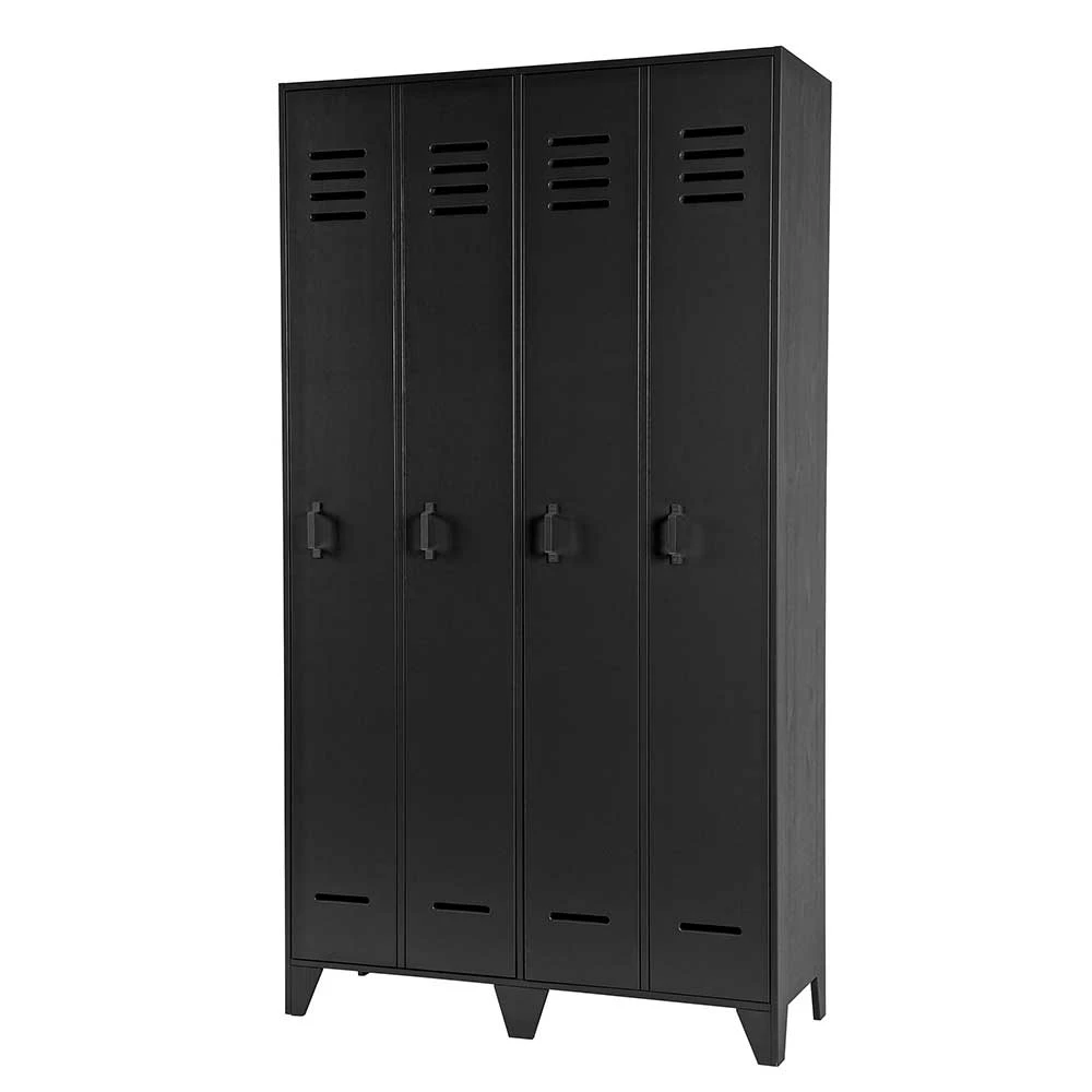Kleiderschrank In Spind Optik Aus Holz Und Holzwerkstoff - Tivegos 3 Kleiderschrank In Spind Optik Aus Holz Und Holzwerkstoff - Tivegos