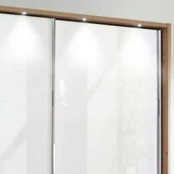 Kleiderschrank Mit Schwebetüren In Weiß - Tessina -Wohnen Shop kleiderschrank mit schwebetueren in weiss und eiche bianco tessina 05
