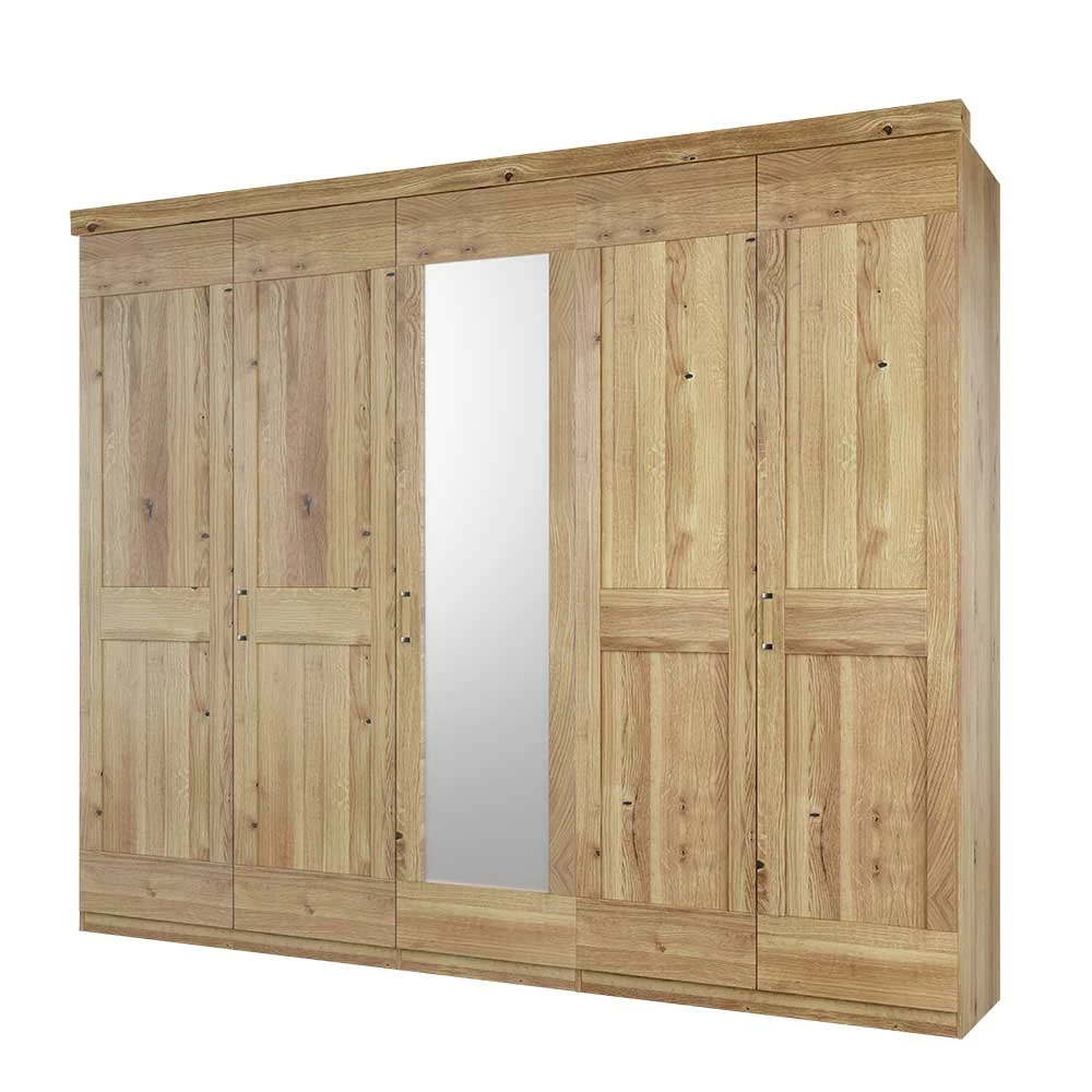 Kleiderschrank Mit Vier Türen & Einer Spiegeltür - Zamron II 3 Kleiderschrank Mit Vier Türen & Einer Spiegeltür - Zamron II