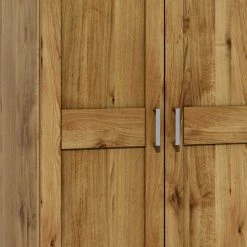 Kleiderschrank Mit Zwei Türen In Wildeiche - Murdian -Wohnen Shop kleiderschrank mit zwei tueren in wildeiche mit griffen aus metall murdian 03