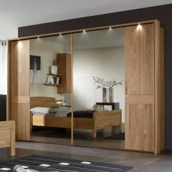 Wohnen Shop -Wohnen Shop kleiderschrank schiebetueren eiche teilmassiv andiano 01