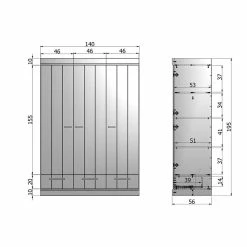 Kleiderschrank Wels Im Skandinavischen Stil -Wohnen Shop kleiderschrank skandinavischen stil hellgrau wels 05