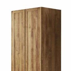 Kleiderschrank Vaskov Aus Wildeiche Massiv Geölt -Wohnen Shop kleiderschrank wildeiche massiv geoelt 90 cm vaskov 02
