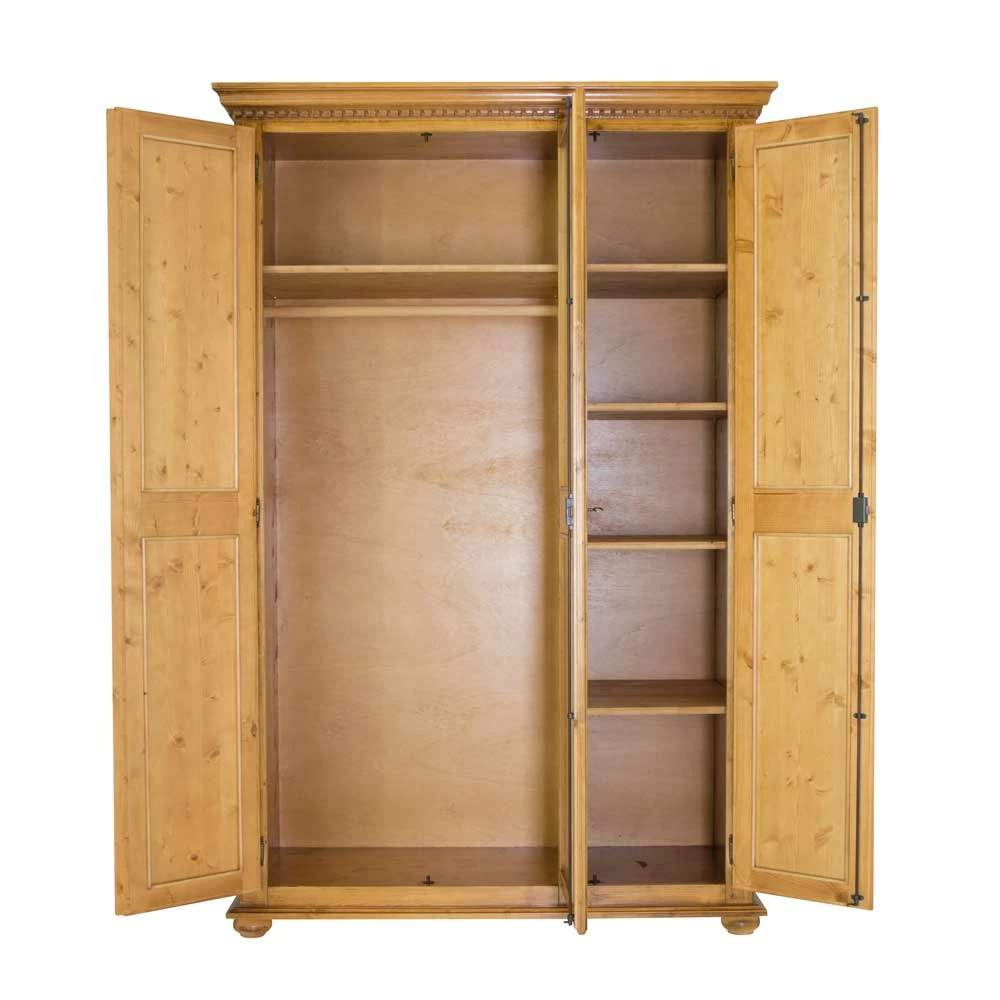 Landhaus Kleiderschrank Trenoro Aus Fichte Massivholz 5 Landhaus Kleiderschrank Trenoro Aus Fichte Massivholz – Bild 3