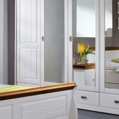 Landhaus Kleiderschrank Sicilianu In Weiß -Wohnen Shop landhaus kleiderschrank weiss spiegeltueren sicilianu html 03