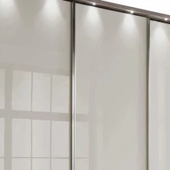 LED Passepartout Kleiderschrank Mit 4 Schwebetüren - Evonila -Wohnen Shop led passepartout kleiderschrank mit 4 schwebetueren 6 schubladen evonila 06